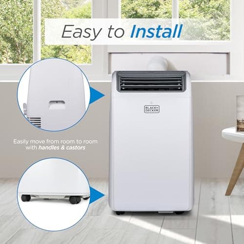 BLACK+DECKER Air Conditioner, 14,000 BTU Air Conditioner Portable for Room up to 700 Sq. Ft. with Remote Control, White — view 7