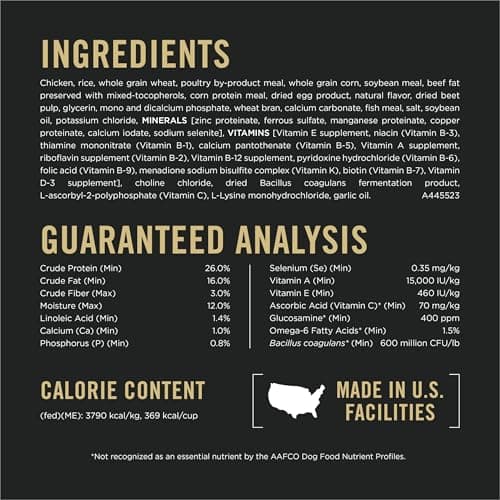 Purina Pro Plan Complete Essentials Shredded Blend Chicken and Rice Dog Food Dry Formula with Probiotics for Dogs - 35 lb. Bag — view 3