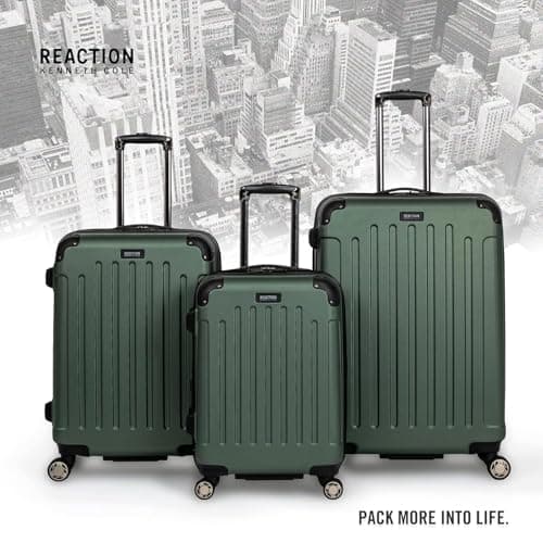 Kenneth Cole REACTION Renegade Luggage Expandable 8-Wheel Spinner Lightweight Hardside Suitcase, Cilantro, 3-Piece Set (20"/24"/28") — view 5