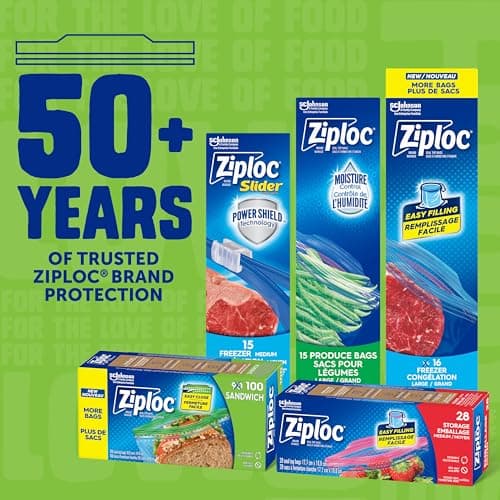 Ziploc Sandwich Bags for On-the-Go Freshness, Grip 'n Seal Technology for Easier Grip, Open and Close, 180 Count — view 9