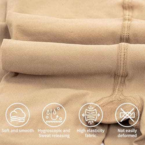 2 Pack Ballet Tights for Girls, Footless Dance Tights Leggings for Girls Toddler Little Big Girls for School and Daily (CA/US, Alpha, Small, Regular, Regular, Nude) — view 3