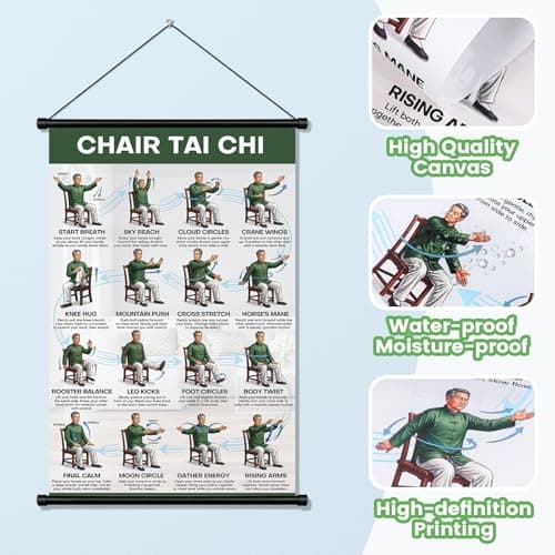 Tai Chi Chair Workout Chart for Seniors Over 60, Tai Chi with Hanging Kit — view 3
