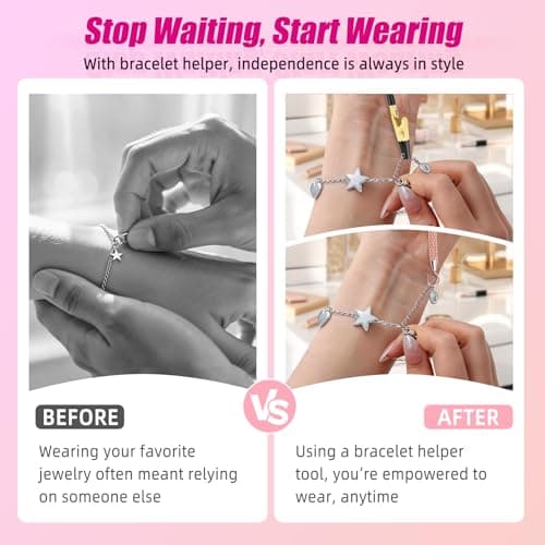2Pcs Bracelet Helper Tool Jewelry Clasp Assistant for Bracelet Necklace Wearing Aid — view 2