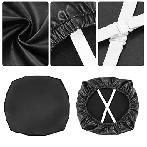 YISUN Dining Chair Seat Covers Set of 6, Pu Leather Waterproof Dining Room Chair Covers, Stretch Chair Cover for Dining Room Chair Protector Slipcover for Kitchen, Hotel — view 3
