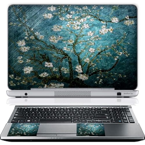 17 17.3 Inch Laptop Skin Sticker Cover Premium Sticker Cover Art Decal Decorative (Included 2 Wrist Pad Skins) - Almond Blossoming