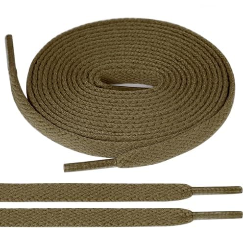 Handshop 2Pair Flat Shoelaces 5/16" - Shoe Laces Replacements For Sneakers and Athletic Shoes Boots Army Green 76cm — view 5