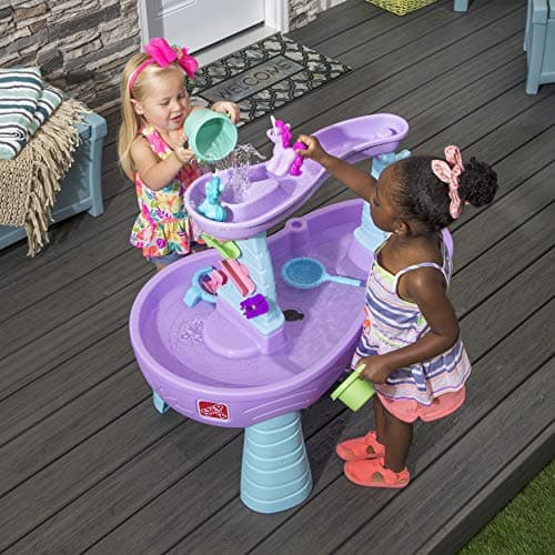 Step2 Rain Showers and Unicorns Water Table for Kids, Toddler Outdoor Sensory Play Table, 13 Accessories, Pink, Ages 18 Months+ — view 5