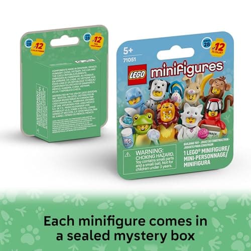 LEGO Minifigures Animal Series 28 6 Pack - Kids Toys in Sealed Mystery Boxes - Animal Themed Figures to Collect - Birthday Party Favors & Gift Idea for Boys & Girls, Ages 5+ - 66813 — view 2