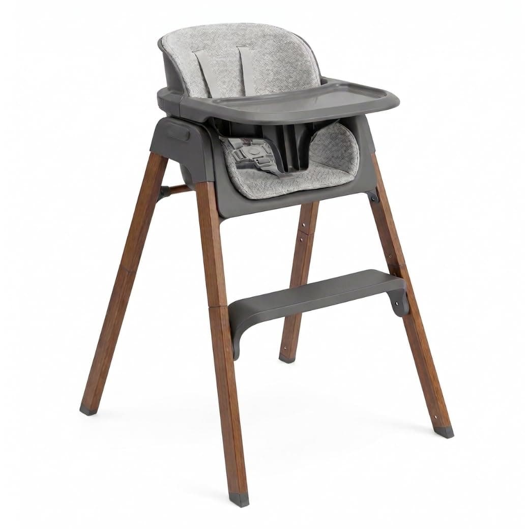 Venture Neyo 2-in-1 Foldable High Chair for Baby and Toddler, Convertible Baby Highchair with Wood Effect Legs, Removable Tray & Cushion, 5 Point Harness, Compact Folding (Beige) — view 12