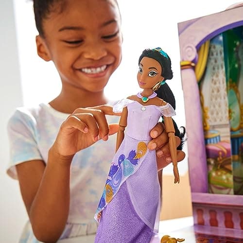 Disney Store Official Jasmine Story Doll - 28cm - Includes Colouring Book and Additional Dress, Princess Doll in Classic Dress, Disney Princess Toys — view 2
