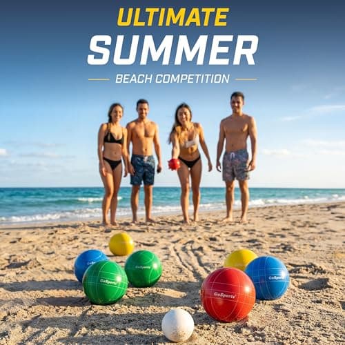 GoSports 90 mm Backyard Bocce Set with 8 Balls, Pallino, Case and Measuring Rope - Made from Premium Resin — view 2