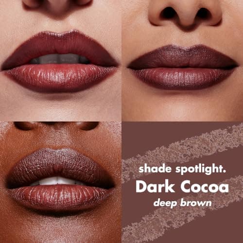 e.l.f. Cream Glide Lip Liner, Highly-Pigmented Pencil For Shaping & Sculpting Lips, Semi-Matte Finish, Vegan & Cruelty-Free, Dark Cocoa