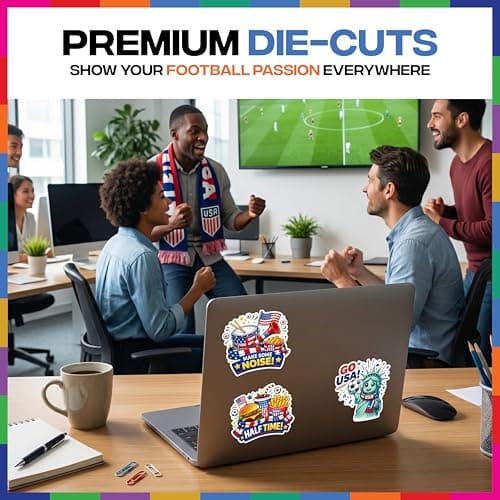 World Cup Wall Chart 2026 Interactive Kit (USA Edition) – A1 Soccer Tournament Wall Planner, 288 Team Progression Stickers, 96 Match Action Stickers, Tournament Tracker & USA Sticker — view 4