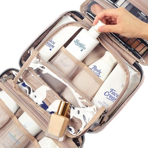 NISHEL Travel Toiletry Bag for women, Portable Hanging makeup Organizer — view 4