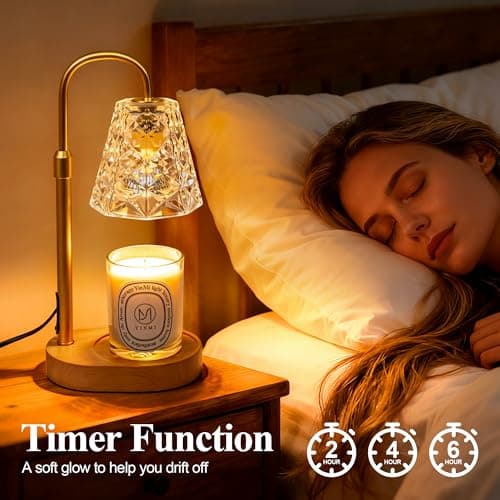 SyncGlow Candle Warmer Lamp with Timer, Birthday Gifts for Women Mom, House Warming Gifts New Home, Wax Melt Warmer for Scented Jar, Home Decor - Black — view 4