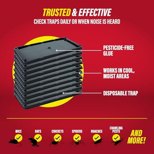 Catchmaster Rat, Snake and Mouse Traps 10Pk, Large Bulk Glue Rat Traps for Home, Adhesive Plastic Tray for Inside House, Snake, Mice, & Spider Catcher, Pest Control for House & Garage — view 6