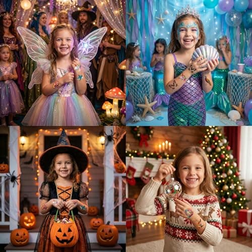 Keikihipa 216 PCS Watercolor Animals Kids Temporary Tattoo Set Party Favors — view 5