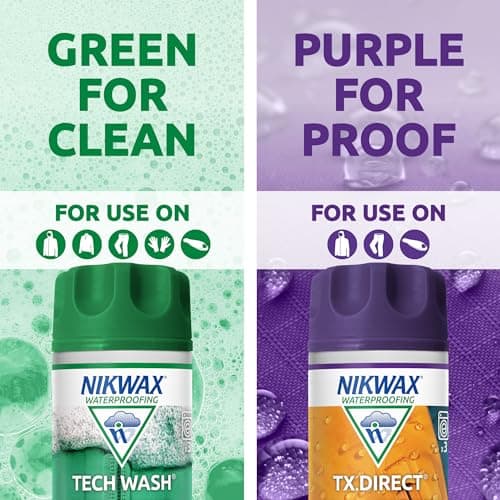 Nikwax Hardshell Cleaning and Waterproofing DUO-Pack,10 Fl. Oz. Bottles — view 4