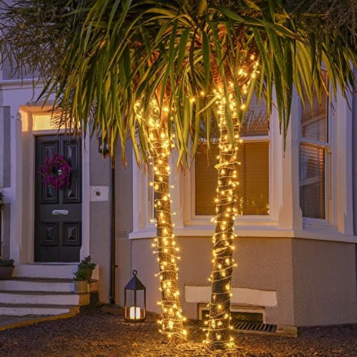 JMEXSUSS Warm White Indoor String Lights for Bedroom, 8 Modes Plug in Twinkle Fairy Lights, 33ft 100LED Christmas Lights Outdoor Waterproof Clear Wire — view 8