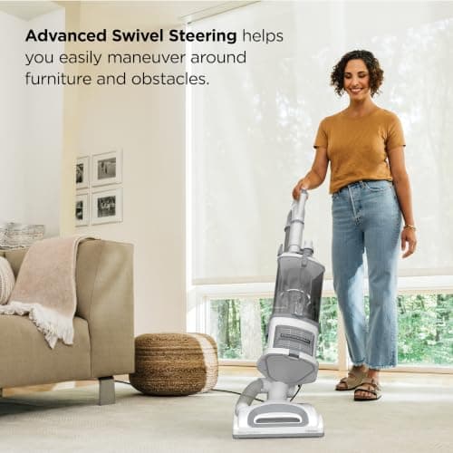 Shark Upright Vacuum Cleaner | Navigator Lift-Away | Pet Hair, Carpet & Hard Floor Cleaning | Dusting Brush & Crevice Tool | HEPA Filter | Swivel Steering | White/Silver | NV356E — view 4