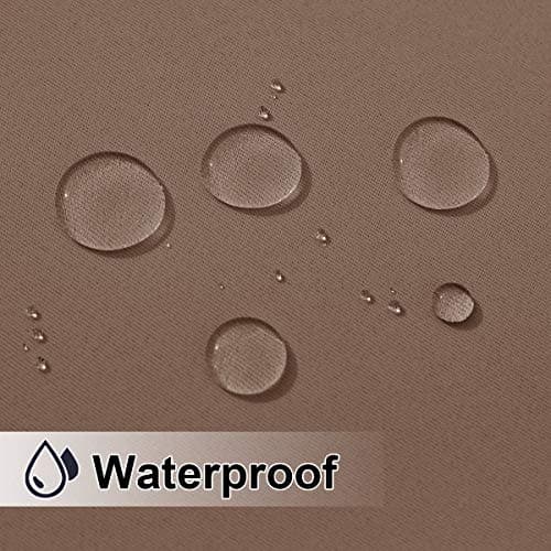 NICETOWN Waterproof Outdoor Decor Panel Grommet at top and Bottom Blackout Curtain Drapes for Patio/Front Porch/Gazebo/Pergola/Cabana (Cappuccino,W52 by L84,1 Pc) — view 4