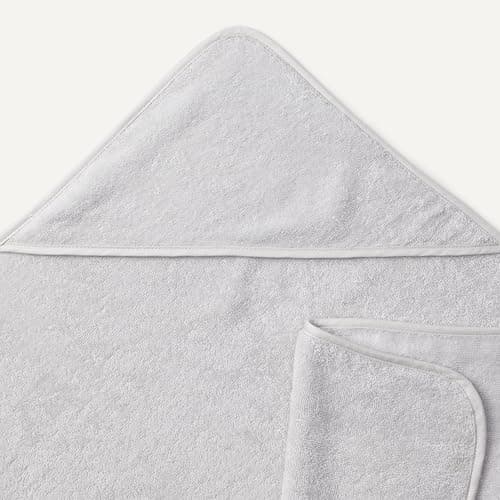 Amazon Essentials x Sofia Grainge Unisex Babies' Hooded Bath Towel, Pack of 2, Dove Grey/White, One Size — view 3