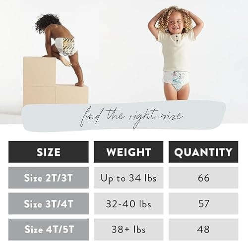 The Honest Company Clean Conscious Training Pants for Sensitive Skin, Hypoallergenic, Fragrance-Free, Rompin' & Stompin' Diggin' It Size 2T/3T (up to 34 lbs), 66 Count — view 2