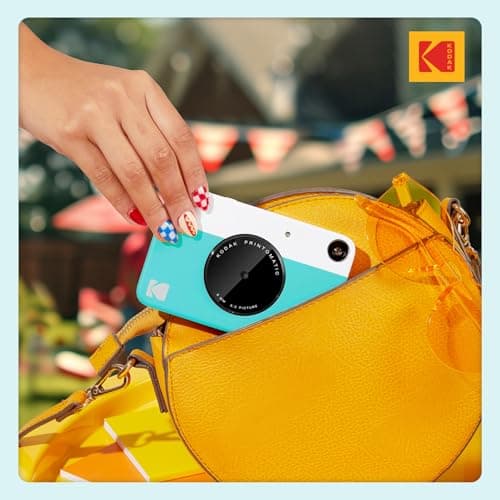 KODAK Printomatic Full-Color Instant Print Digital Camera, Zink 2x3" (5.1x7.5 cm) Sticky-Back Photo Paper, 5MP, Portable, Creative Fun Gift for Birthday, Christmas, Holiday, Blue — view 5