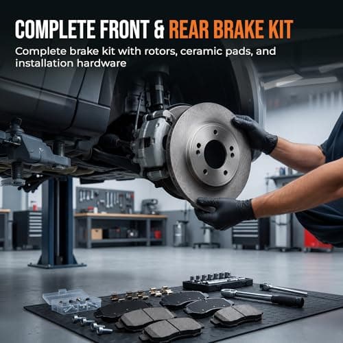 Max Advance Brakes Brake and Rotor Kit Front and Rear for 2011 to 2016 Hyundai Elantra, 2014 to 2018 Kia Forte, Carbon Ceramic Pads, OE Replacement Brake Rotor Set — view 6