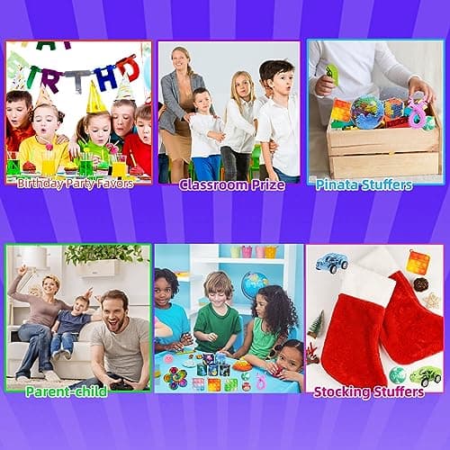 200 Pcs Party Favors for Kids, Fidget Toys Bulk, Birthday Gift Toys, Stocking Stuffers, Treasure Box Birthday Party, Goodie Bag Stuffers, Carnival Prizes, Pinata Filler for Classroom — view 4