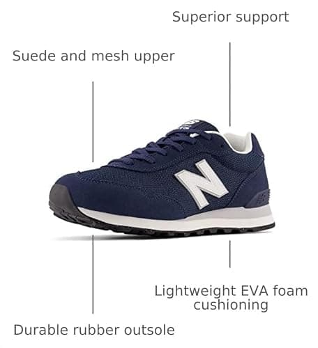 New Balance Men's 515 V3 Sneaker, Nb Navy/White/Aluminum Grey, 10.5 — view 7