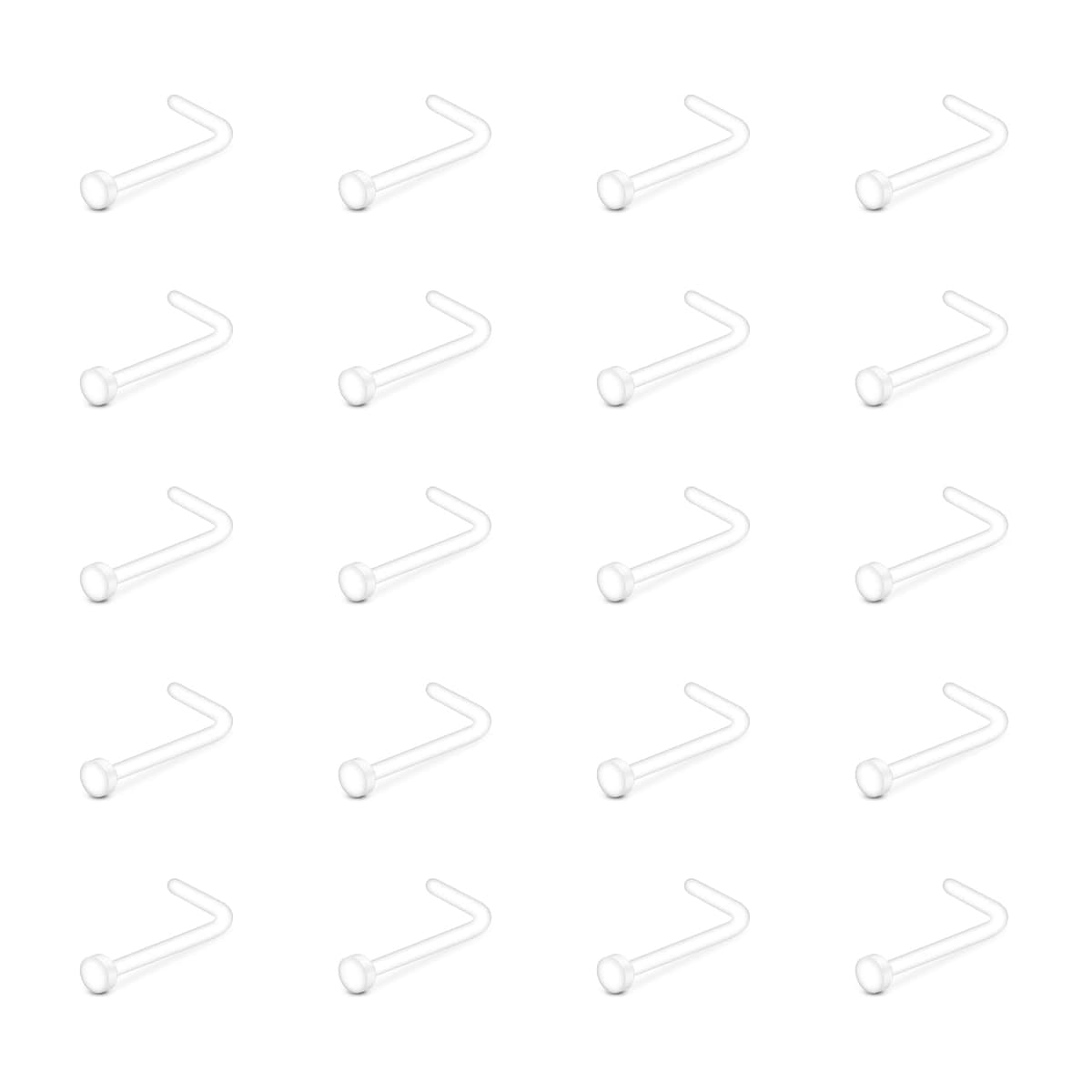 Piercing Retainer Set Clear Septum Ring Plastic Nose Studs Eyebrow Lip Labret Stud Septum Hoops Cartilage Industrial Tragus Earring Retainer For Surgery
