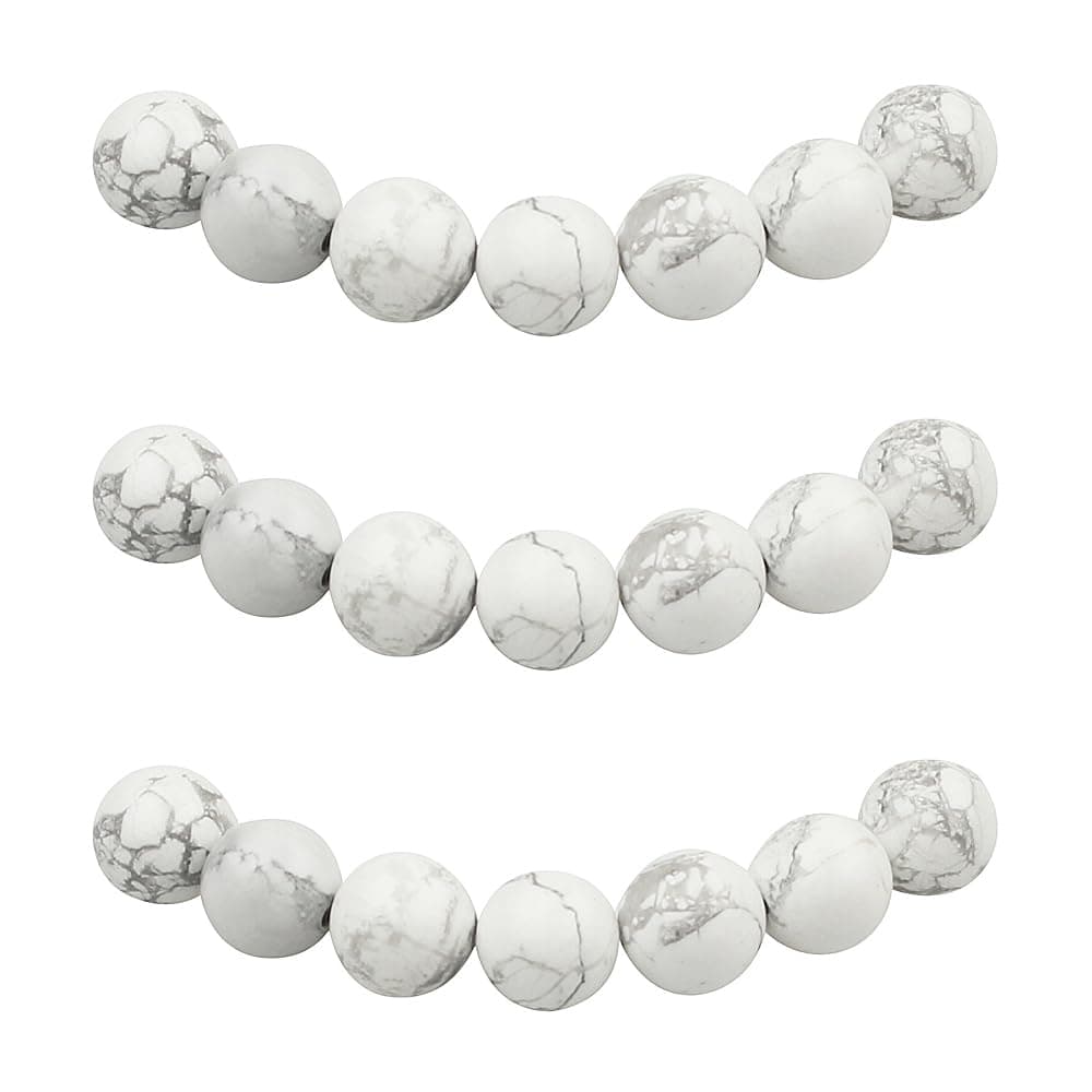 MJDCB 12mm 30 piezas Cuentas de Piedra Turquesa Rojo Sintéticas Redondas Sueltas Piedras Semipreciosas para Hacer Joyas Pulseras Collares — view 25