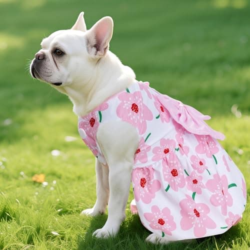choyaxo Floral Dog Dress Cute Dog Skirt Pet Dress Summer Pet Clothes for Puppy Small Cats — view 2