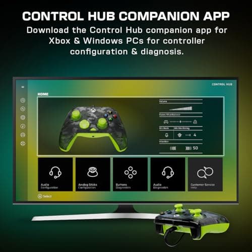 Turtle Beach XB Rematch Core Wired Controller- Ghost Black Camo/Yellow — view 3