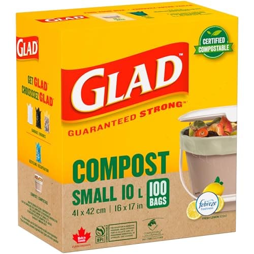 Glad 100% Compostable Bags - Small 10 Litres - Lemon scent 100 Compost Bags — view 5