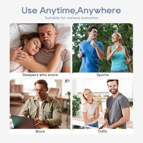 30 Pairs Anti-Snoring Sleep Magnetic Nasal Strips - Magnetic nasal strip Innovative Design Anti-Snoring Equipment Black — view 6