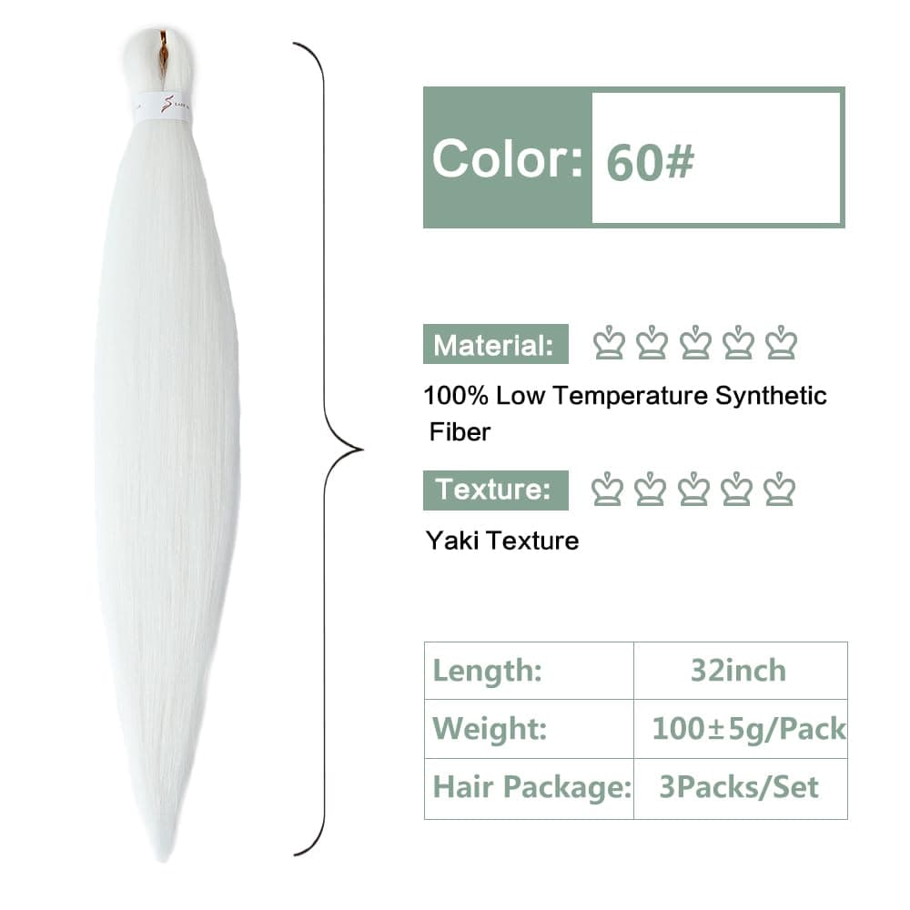YDDM Capelli Per Treccine Africane Morado Extension Treccine Texture Yaki Easy Install per Principianti 32 Pollici 3 Pezzi Capelli Leggeri e Naturali per Box Braids, Twist e Crochet — view 187