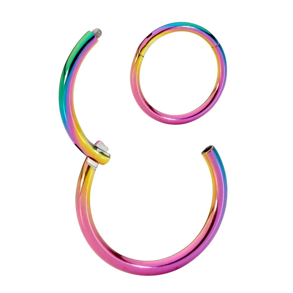 365 SLEEPERS 1pc Titanium Implant Grade Nose Rings 20G 18G 16G 14G 12G 10G 8G 6G Septum Hinged Segment Ring Body Piercing Jewellery Hoop Lip Rings Helix Cartilage Rook Earrings Nickel Free — view 22