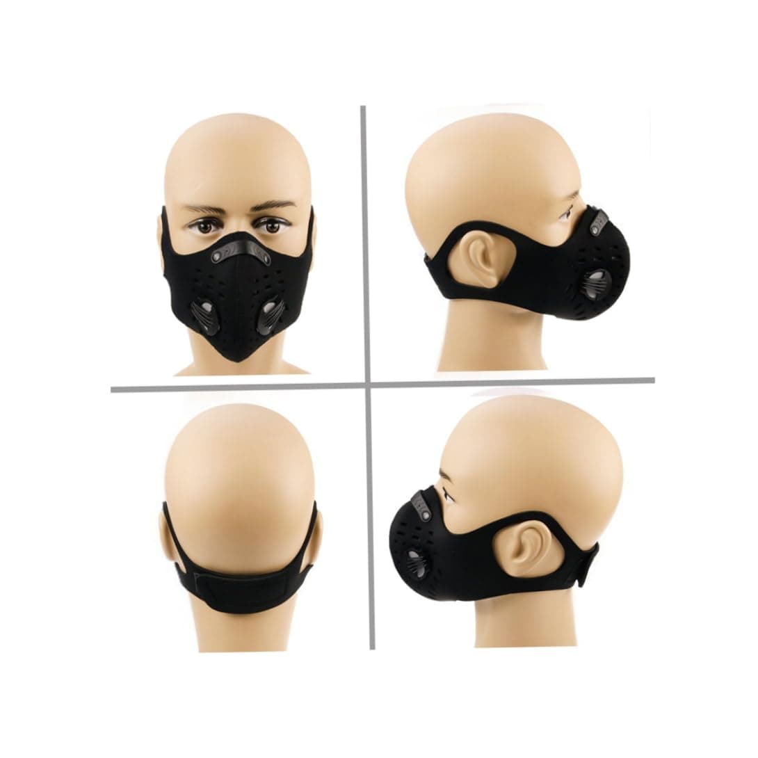 Mascarilla Respiratoria, Máscara De Polvo De Carbón Activado Contaminación Alérgenos Antipolen Filtrado De Gases De Escape Facial para Correr Ciclismo Actividades Al Aire Libre Mantener Calient — view 3