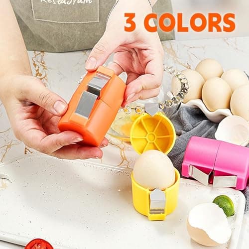 Egg Shell Opener，2026 New Eggshell Cracker, Quickly Cuts Hard-Boiled Eggs, Boiled Egg Peeler, Stainless Steel Eggshell Breaker, Effortless Kitchen Gadget (3-Piece Set) — view 5