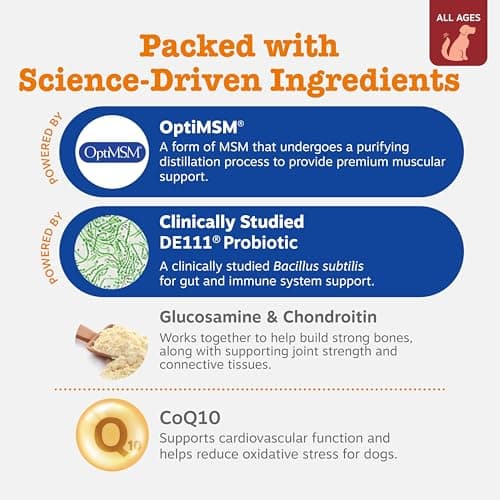 Zesty Paws Dog Multivitamin, Chewable Dog Vitamins and Supplements for Hip & Joints, Skin & Coat, Omega 3 Fish Oil for Dogs- Senior & Puppy Multivitamin - Bison- 90ct — view 2