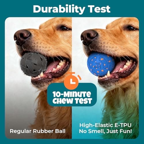 Smart Interactive Dog Toy Ball – Automatic Moving, Bouncing & Rolling, 3 Modes, Chew-Proof E-TPU Shell, Waterproof, Rechargeable,Dog Ball for Medium and Large Dogs, Blue — view 2