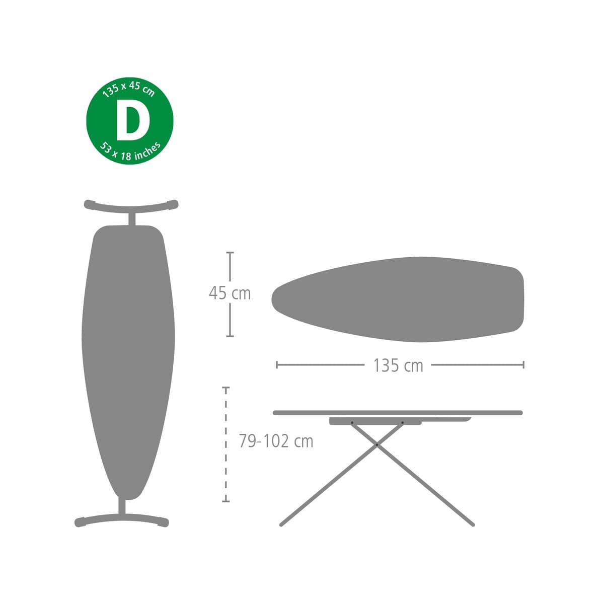 Brabantia - Funda para Tabla de Planchar D 135 x 45 cm, Juego Completo, Color Morning Breeze — view 4
