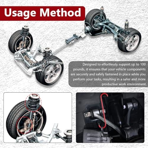 BFXM 2PCS Brake Caliper Hanger Compression Mechanic Tool with Rubber Tips, Durable Steel, Rust-Proof Automotive Tools for Braking, Axle, Suspension, Herramientas para Extensión de Frenos — view 5