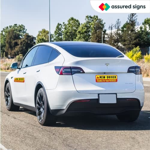 ASSURED SIGNS New Driver MAGNETIC Sign for Car, 3-Pack, 9.72" x 3.24" — view 7