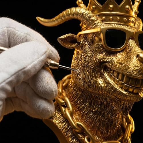 The GOAT Trophy Winner Award - Handmade 6" Gold Greatest of All Time Trophies for Fantasy Football Champion Soccer MVP, Funny Office Recognition,Boss & Coworker Gag Gifts - Resin Man Cave & Desk Decor