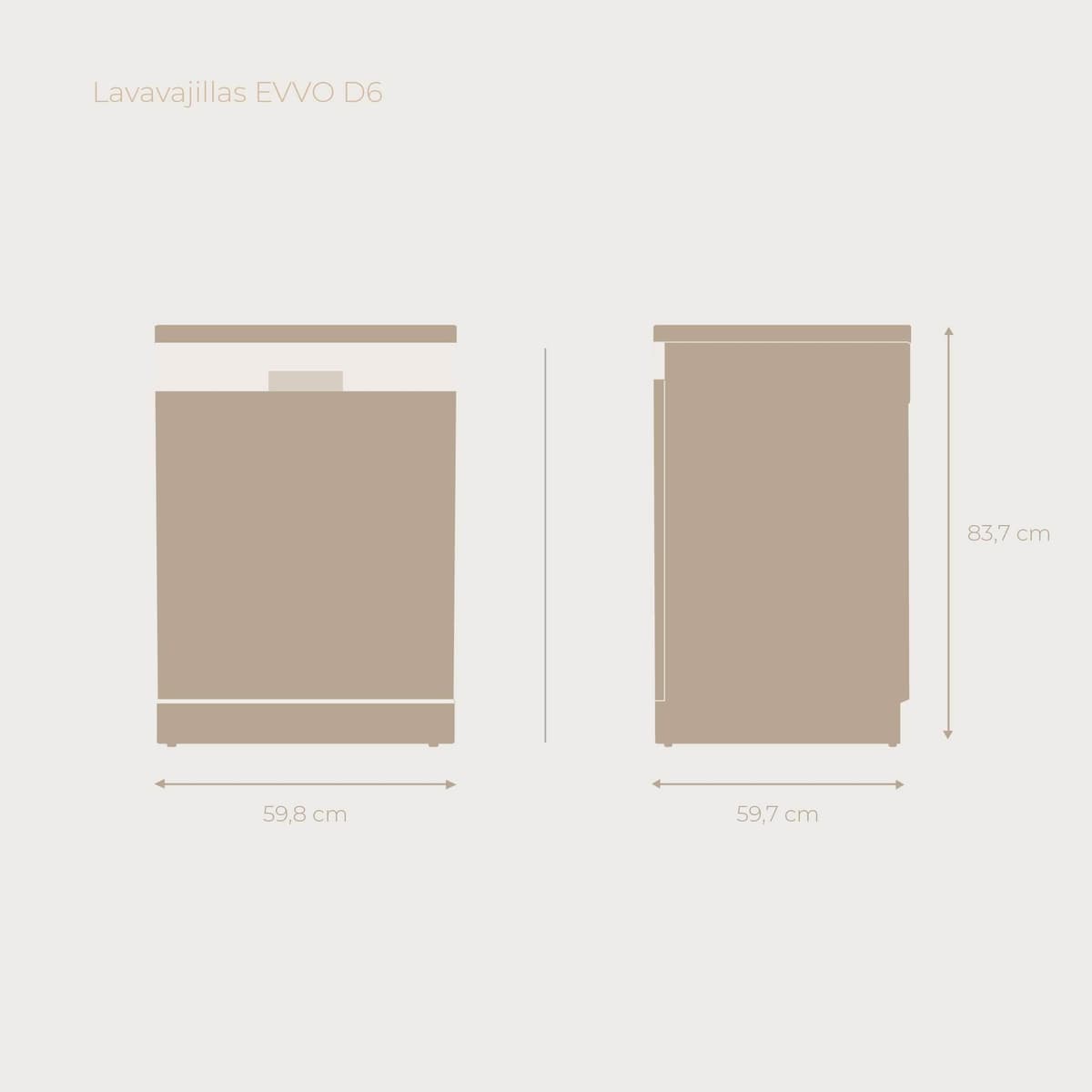 Lavavajillas D6 Libre Instalación 60 cm - Clase B de Alta Eficiencia, 15 Cubiertos, 8 Programas, Apertura Automática, Luz UV e Inicio Diferido - Lavavajillas Acero Inoxidable Inox con Secado Turbo — view 2