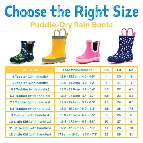 JAN & JUL Rain Boots for Toddlers with Easy-on Handles (Yellow, Size 6.5 Toddler) — view 3