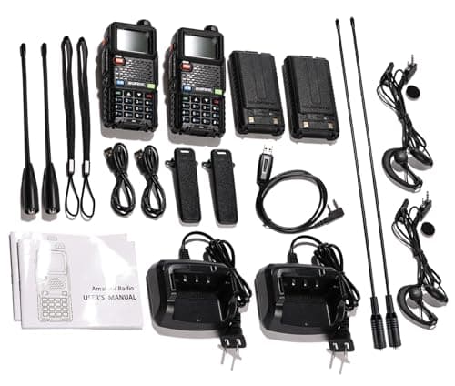 BAOFENG 10W Long Range Walkie Talkies for Adults Handheld NOAA Receiver 999CH with 2500mAh Battery, Type-C Cable, High Gain Antenna and One Cable for Survival Gear Hunting Camping (2 Pack) — view 5